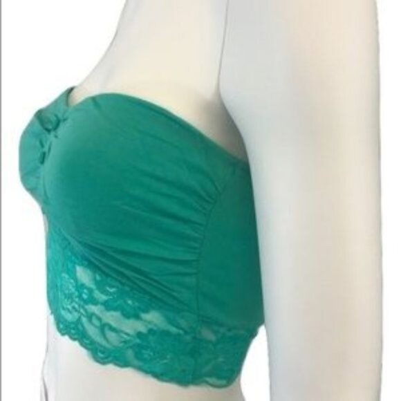 Bozzolo Teal Lace Contrast Bandeau - Picture 2 of 3